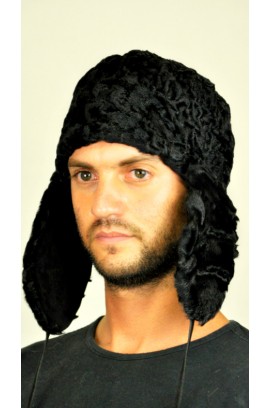 Karakul fur hat - ushanka